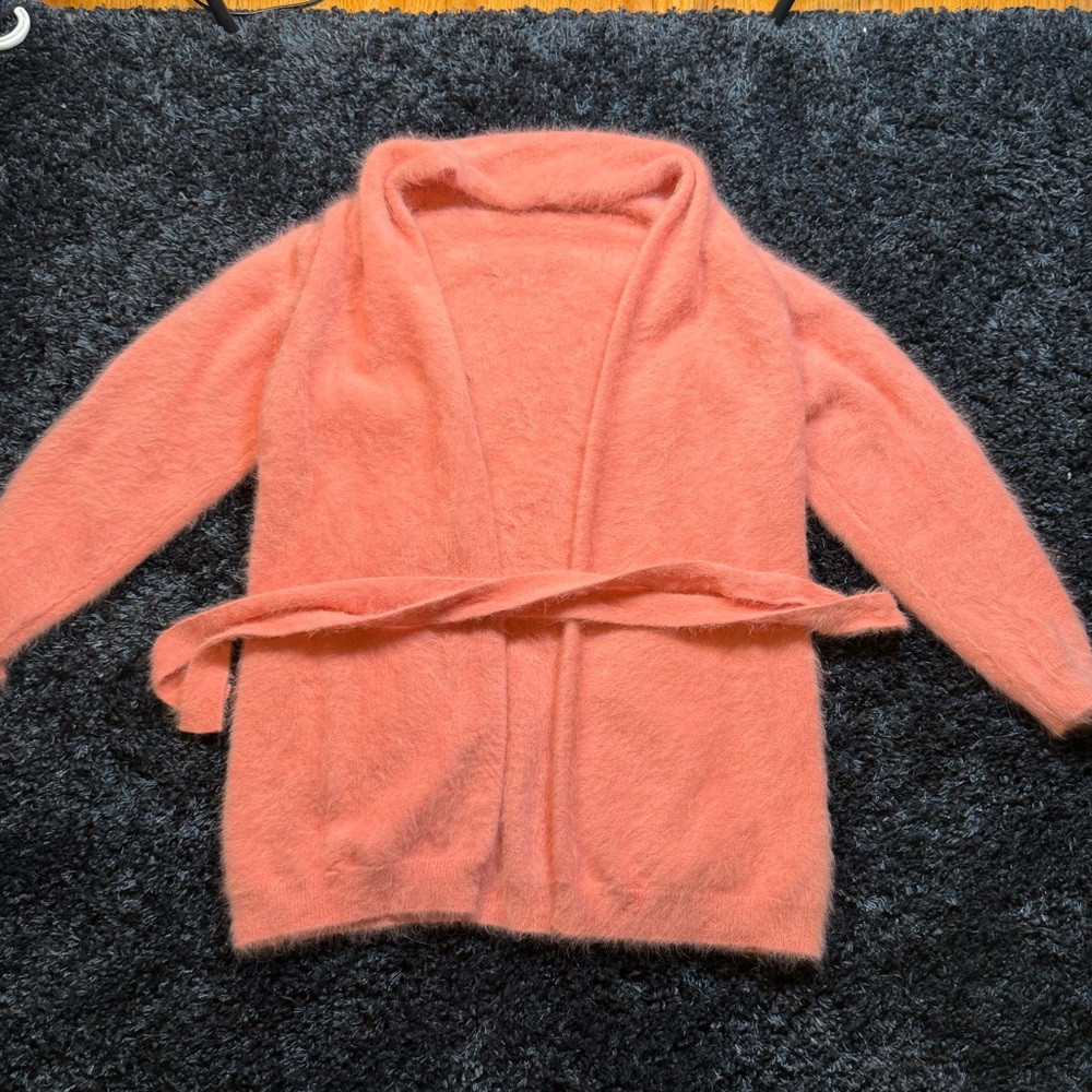 Vintage Soft Pink Mohair Cardigan Sweater